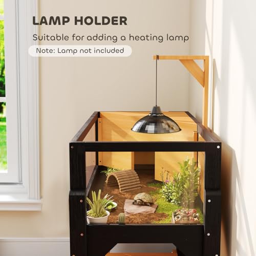 Wooden Tortoise Habitat with Storage Shelf
