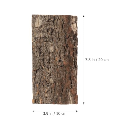 Toddmomy 2-Pack Reptile Cork Bark Aquarium Decor 7.87X3.93 Inch Natural Oak Bark Background for Terrarium Climbing Habitat Accessories for Lizard Gecko Bearded Dragon