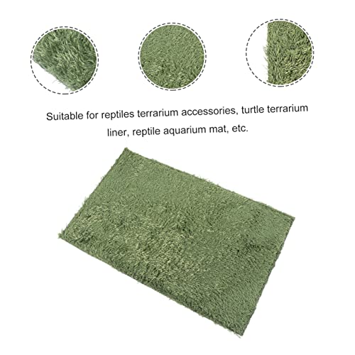 TOYANDONA 2Pcs Moss Reptile Carpet Substrate Liner for Terrarium Durable and Washable Habitat Mat for Snakes Lizards Turtles and Amphibians for Bearded Dragon and Crested Gecko