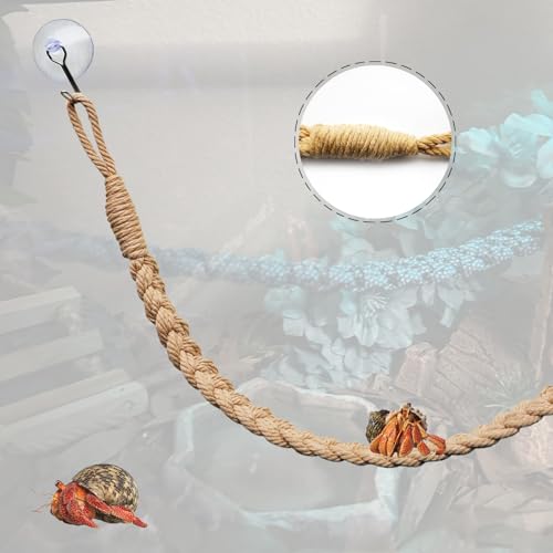 2 Pack 17.7" Hermit Crab Climbing Toys, Hanging Hermit Crab Rope Ladder, Hermit Crab Supplies, Reptile Vines Toys, Reptile Tank Terrarium Accessories, Habitat Decor for Leopard - size: 17.7 Inch