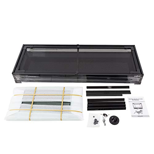 REPTI ZOO 67Gallon Reptile Large Terrarium Upgrade Glass Front Opening Tank Sliding Door with Screen Ventilation Reptile Terrarium About 48" x 18" x 18"(Knock-Down) - color: Reptile Terrarium - Sliding Door
