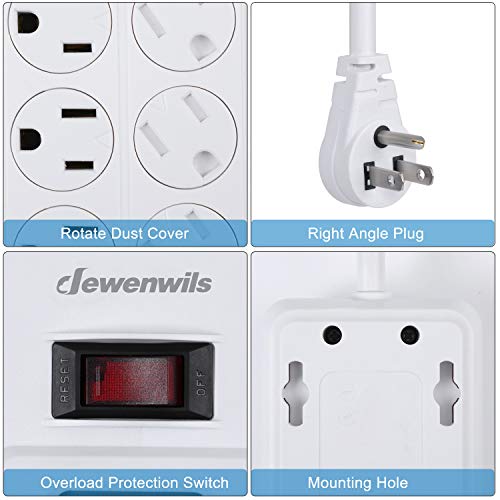 DEWENWILS 8-Outlet Power Strip with Timer+DEWENWILS 24 Hour Outlet Timer