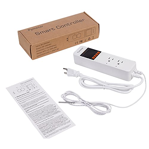 Attic Fan Thermostat Controller Temperature Switch Plug Outlet for Seedlings, Germination, Rooting, Greenhouse, Fermentation, Reptile, Terrarium Heating Mats