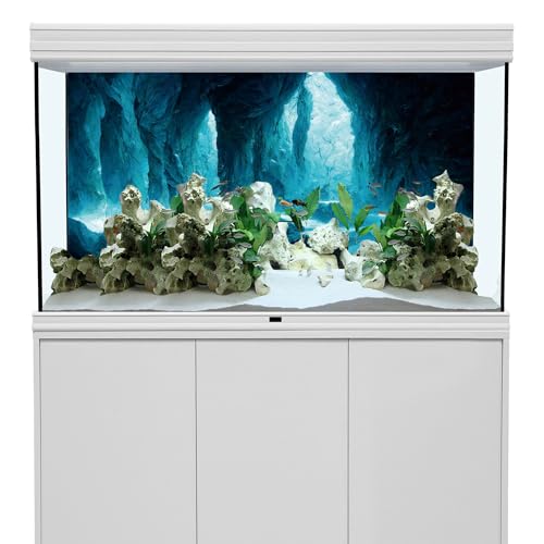 AWERT 48x24 inches Rock Cave Aquarium Background Rock Pillar Terrarium Background Cave Fish Tank Background - size: 48x24in/120x60cm