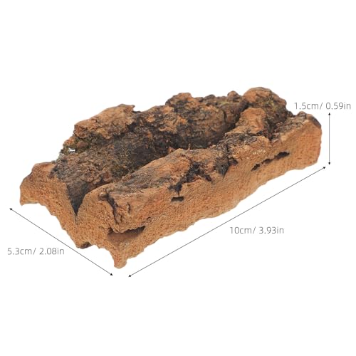Ciieeo 10pcs Natural Cork Bark Sheets for Terrarium Background and Climbing Wall, 4x2 Inch Flats Support Shedding Needs, Safe for Sensitive Amphibians and Spiders