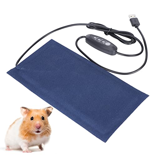 Tiiyee Pet Heating Pad, Cat Heating Pad Temperature Adjustable Electric Dog Heating Mat Heated Cat Bed Mat Indoor Warming Mat with Chew Resistant Cord for Dogs Cats (Large) - size: Large