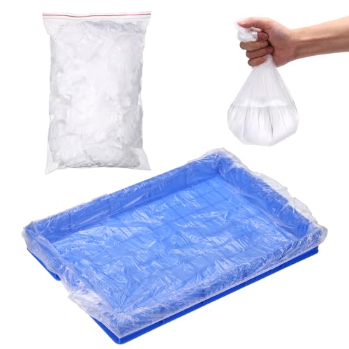 Disposable Bird Cage Liners, Clear Plastic Cage Liners for 12x8 Inch Pallets Tray Universal Elastic Film, (50 Pcs), Intended for Parakeet/Cockatiels/Rabbit/Guinea Pig - size: 12x8 Inch