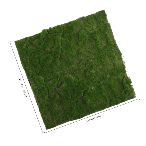 Artificial Moss Grass Turf Tile 30Cm X 30Cm Faux Green Grass Patch for Bonsai, Reptile Moss Terrarium Decoration, Indoor Outdoor Table Mat Home Garden Décor