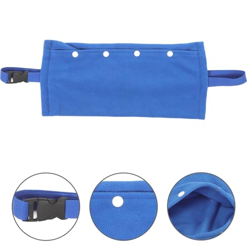 PRETYZOOM Reptile Sling Carrier Portable Pet Traveling Pouch with Adjustable Strap Blue Small Travel Bag for Bearded Dragon, Lizard, Guinea Pig Outdoor Use