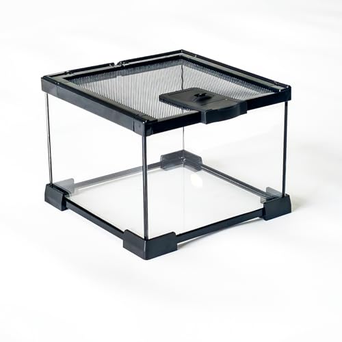 7 Gallon Glass Reptile Terrarium 12"x12"x12" – Cube Reptile Tank for Leopard Gecko, Hermit Crab, Snake, Frog, Tarantula, Isopod Enclosure - size: 12*12*12in