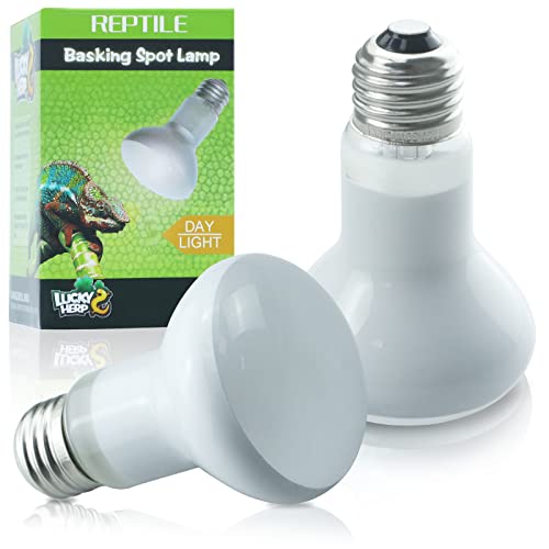 LUCKY HERP 2 Pack 50W Reptile Heat Lamp Bulb (2nd Gen), Amphibian Basking Light Bulb, Reptile Daylight Bulb for Turtle, Bearded Dragon, Lizard Heating Use - color: 2nd Gen 50w Heat Lamp, size: 2nd Gen Reptile Heat Lamp