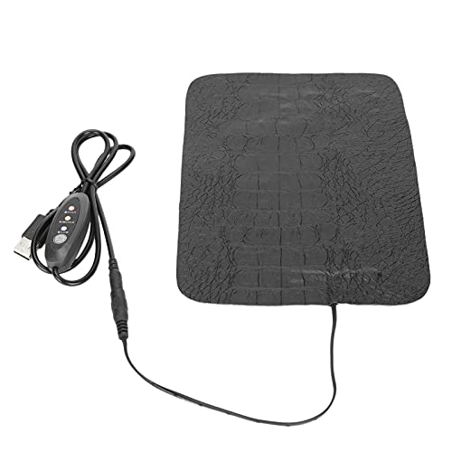 CHICIRIS USB Reptile AntiScratch Heating Pad Adjustable Temperature for Lizards Turtles, Heat Mat for Pet Lovers (S) - size: S