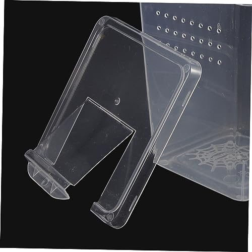 Clear Reptile Feeding Box Transparent Incubator for Snakes Tarantulas Geckos and Rearing Container with Ventilation for Safe Observation
