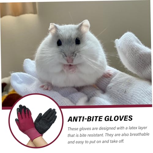 Animal Handling Gloves Average Size Animal Handling Gloves Bite Proof Protection for Small Pet Hamster Bird Parrot Hedgehog Squirrel Supplies 1 Pair.