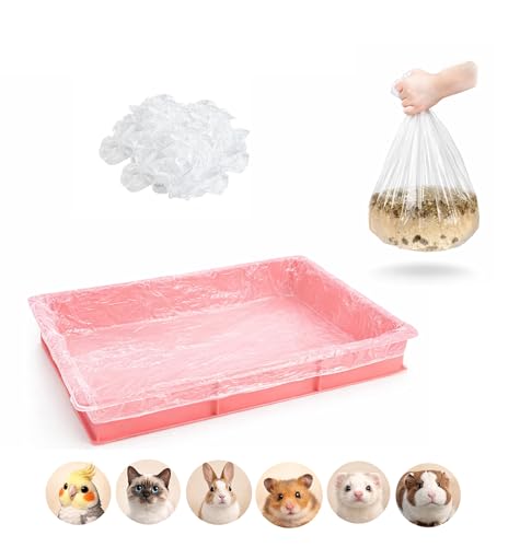50 Disposable Cage Tray Liners for Pets, 23.6 x 31.5 in | Quick Tray Changes, Keeps Cages Cleaner, Contains Bedding and Waste, Easy Cleanup, for Rabbits, Guinea Pigs and Small Pets - size: S(23.6 x 31.5'')