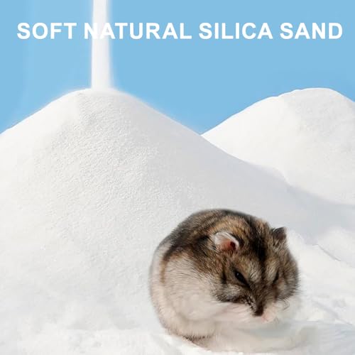 Hamster Bath Sand,SilicaSand,Sand Hamsters Bedding,Dust Free Sand for Hamster Mice and Small Animals (1.1, Pounds)