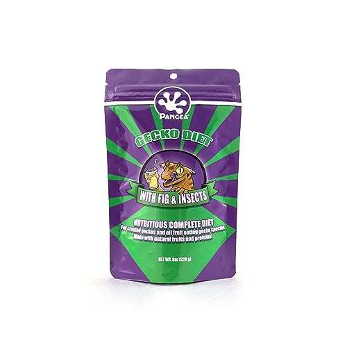 Pangea Gecko Diet with Fig & Insects™ 8 oz (1/2 lbs) - size: 8 Ounce (Pack of 1)