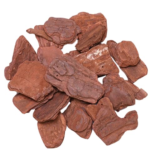 DECHOUS Turtle Box Landscape Decor Pine Bark Bedding 500g Pack Reptile Habitat Rainforest Terrarium Substrate for Tortoise and Reptile Breeding