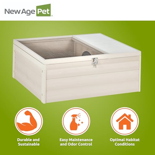 New Age Pet ECOFLEX Tortoise House, Durable Outdoor Tortoise Shelter, Weather-Resistant & Easy to Clean - style: Classic