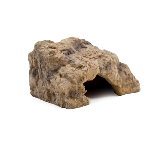 Reptile Hide for Leopard Gecko,Bearded Dragon,Ball Python & Tortoise – Terrarium Habitat Décor, Snake & Lizard Hideout (Resin, Small)