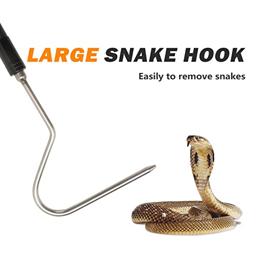 44 inch Snake Hook Catcher Stick Tongs Grabber Handling Tool Kit for Rattlesnakes Python Copperhead Removal Catching