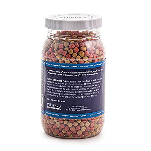 Fluker's Aquatic Turtle Diet, Food Pellets for Turtles, 8 oz (Pack of 2) - size: 8 Ounce (Pack of 2)