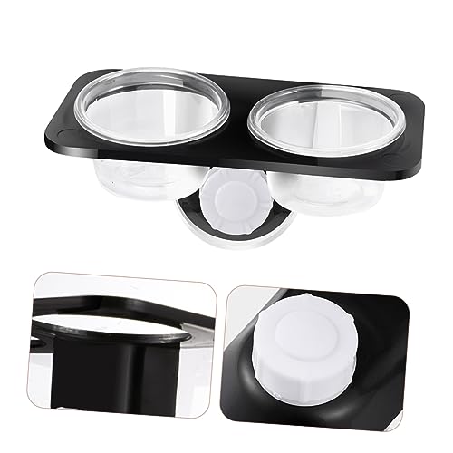 BESPORTBLE 2pcs Suction Cup Reptile Feeders Double Bowls for Food and Water Durable Reptile Feeding Dishes with Strong Suction for Lizards Geckos and Bearded Dragons