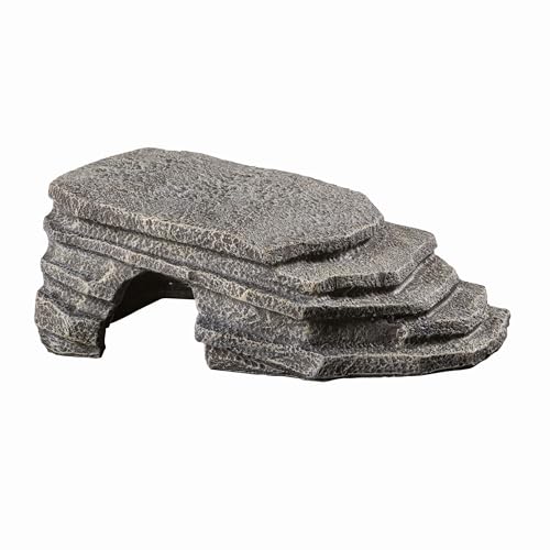 Zilla Herp Hotel, Naturalistic Hide and Basking-Platform for Leopard Geckos, Bearded Dragons, Anoles, Medium - size: Medium