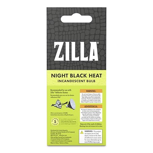 Zilla Incandescent Bulb, Night Black, Ideal for Nocturnal Reptile Species - size: 50 Watts, style: Night Black