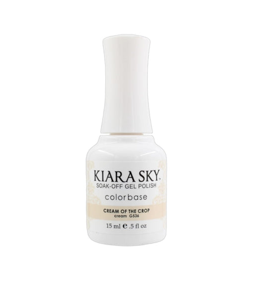 Kiara Sky Professional Nails Soak Off Led Uv Gel Polish - Cream Of The Crop - Perfect Cover Cream Natural Pink Tinted Beige