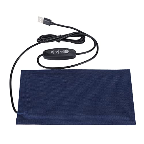 Tiiyee Pet Heating Pad, Cat Heating Pad Temperature Adjustable Electric Dog Heating Mat Heated Cat Bed Mat Indoor Warming Mat with Chew Resistant Cord for Dogs Cats (Large) - size: Large