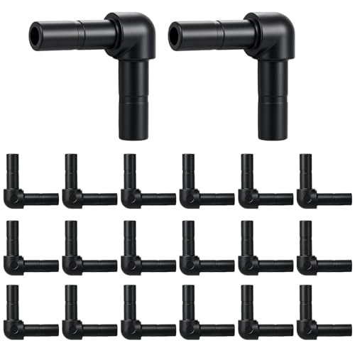 20 Pack 1/4" Push to Connect Fittings Elbow Connectors,Reptile Mister System Fittings,Reptile Mister Fittings for Aquarium,Vivarium,Irrigation System - size: 20 Pack 1/4" Elbow-B