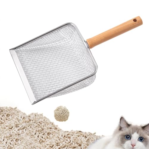 Cat Litter Scoop with Long Handle, Sifting Cleaning Tool for Kitty Litter, Lizard, Reptile Pet Waste, Litter Pan Cleaner- Mesh Spacing 4 - color: Mesh Spacing 4