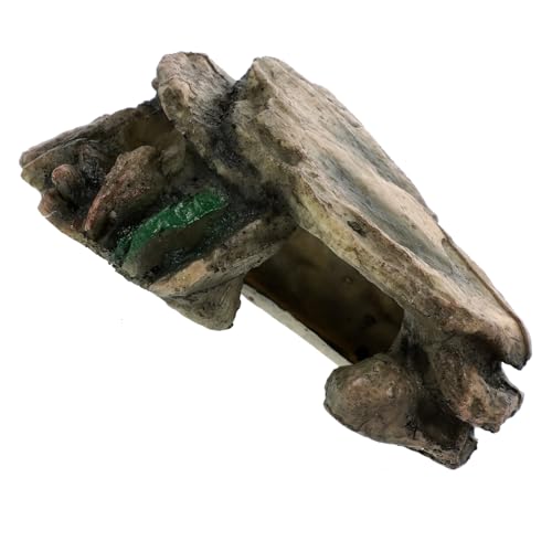 NOLITOY Turtle Climbing Platform with Cave and Ramp Durable Aquarium Ornament for Snakes Lizards and Turtles Stable Design for Reptile Habitat and Easy Cleaning