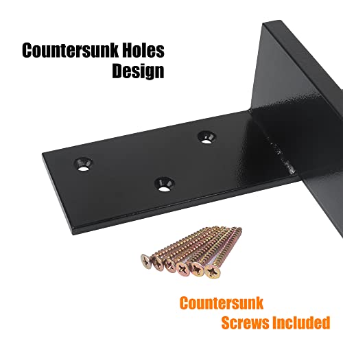 （2-Pack） Free Hanging T Shelf Bracket, Solid Heavy Duty Steel Knee Wall Hidden Granite Countertop Support Floating Bracket Hardware, Universal ,16 Inch , DIY Projects , Screws Included - size: 16