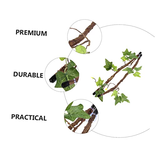 BESPORTBLE 2pcs Jungle Vines for Reptiles Bendable Terrarium Branches Natural Look Habitat Decor for Lizards Snakes and Chameleons Easy Climbing Surface