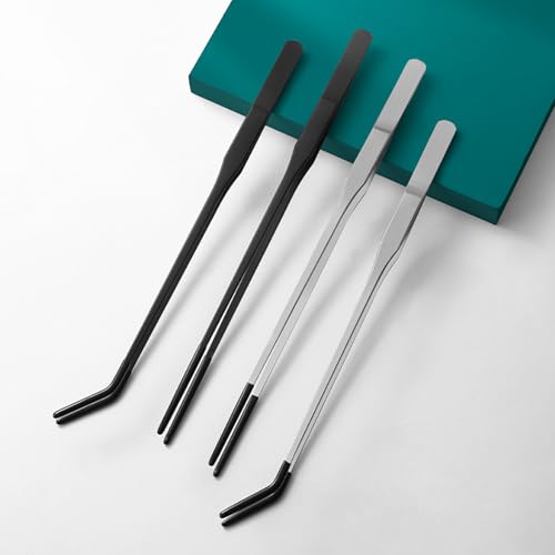 Reptiles Feeding Tongs Clamp Long Nonslip Coated Stainless Steel for Safe Pet Food Handling Pet Feeding - color: Feeding Spoon