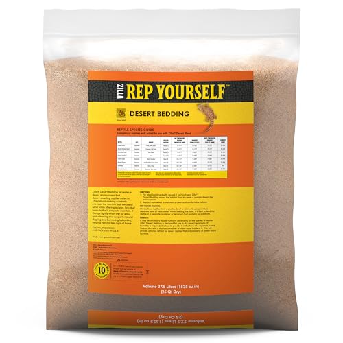 Zilla Desert Bedding, Substrate for Reptile Terrariums, Ideal for Bearded Dragons, Uromastyx, and More, 25 Quarts