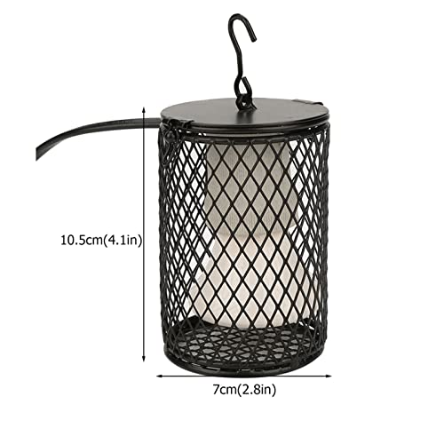 Ceramic Heat Lamp Bulb with Lampshade, 100W Infrared Emitter Heater Lamp Bulbs for Pet Brooder Coop Chicken Lizard Snake Aquarium, with Power Switch&Anti-Biting Hanging Hook