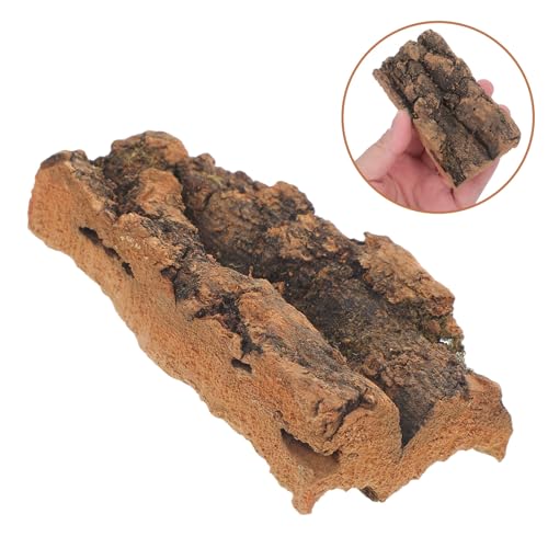 Ciieeo 10pcs Natural Cork Bark Sheets for Terrarium Background and Climbing Wall, 4x2 Inch Flats Support Shedding Needs, Safe for Sensitive Amphibians and Spiders