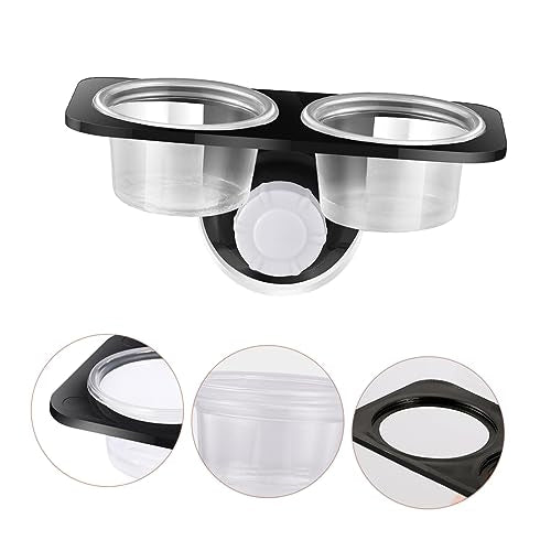BESPORTBLE 2pcs Suction Cup Reptile Feeders Double Bowls for Food and Water Durable Reptile Feeding Dishes with Strong Suction for Lizards Geckos and Bearded Dragons
