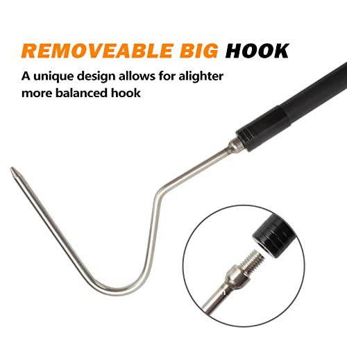 44 inch Snake Hook Catcher Stick Tongs Grabber Handling Tool Kit for Rattlesnakes Python Copperhead Removal Catching