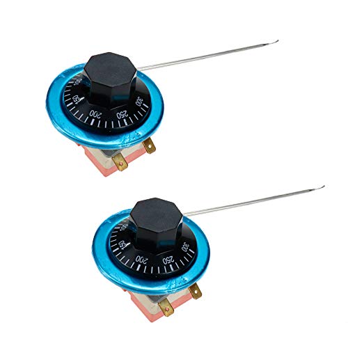 Capillary Thermostat Switch 50-300 Celsius Rotary Switch Temperature Controller - 2pcs - style: 50-300C