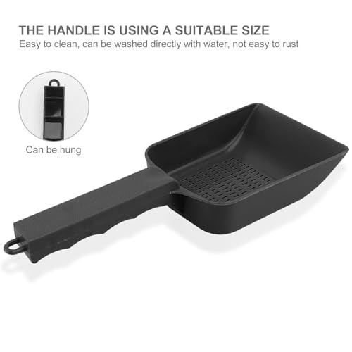 2Pcs Reptile Sand Shovels Mesh Sifters Plastic Excrement Cleaning Shovels for Terrarium Substrate Maintenance, Reptile Box Corner Scoops for Lizard and Desert Habitat