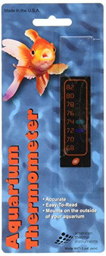 Liquid Crystal Vertical Aquarium Thermometer, Small