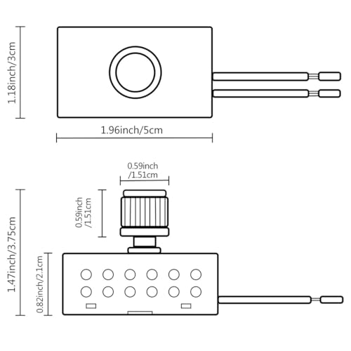 Table Lamp LED Dimmer Switch Kit Zing Ear ZE-03A 300W Max Inline Rheostat Variable Lamp Dimmer Switch with 4 Knobs - style: ZE-03A
