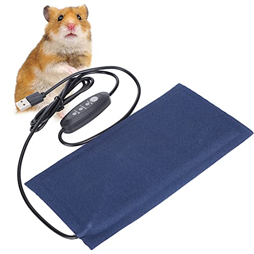 Tiiyee Pet Heating Pad, Cat Heating Pad Temperature Adjustable Electric Dog Heating Mat Heated Cat Bed Mat Indoor Warming Mat with Chew Resistant Cord for Dogs Cats (Large) - size: Large