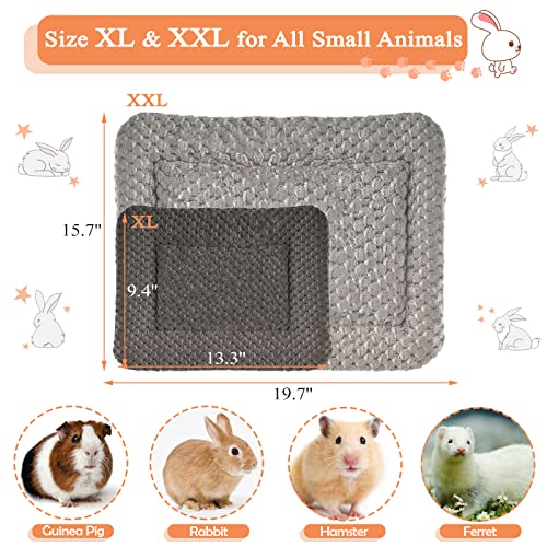 Small Animal Bed Mat, Soft & Warm, Suitable for Guinea Pig, Hamster, Rabbit, Rat and Bearded Dragon (X-Large(13.3''x9.4''), Mesh Grey) - color: Mesh Grey, size: X-Large(13.3''x9.4'')
