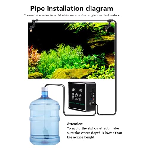 Reptile Smart Sprayer, Reptile Fogger Smart Spray System, Automatic Timing Humidifier 360 Degree Adjustable Misting Nozzles Mister for Terrarium