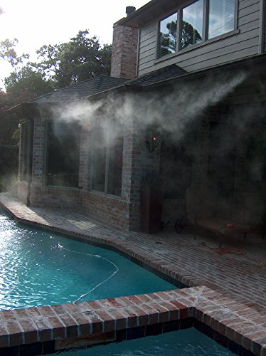 Residential Patio Misting System- Made in USA Pump- 200 psi Mid Pressure Patio Misting System-12 Nozzles Misting System. Cools by up to 30 Degrees.